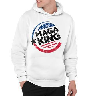 Maga King American Flag Red Blue Usa Lover Gift Hoodie - Monsterry