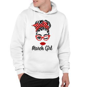 March Girl Women Face Wink Eye Bandana Birthday Gifts 548 Trending Shirt Hoodie | Favorety CA