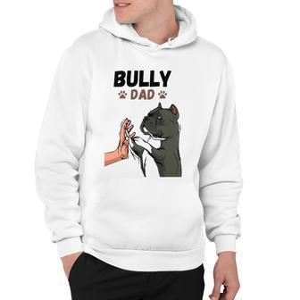 Mens American Bully Dad Dog Owner Funny Men Hoodie | Mazezy
