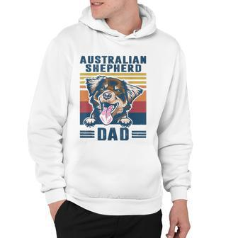 Mens Australian Shepherd Dad Father Retro Australian Shepherd Hoodie | Mazezy
