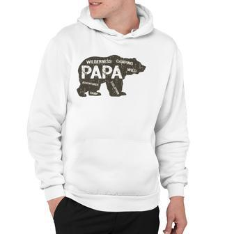 Mens Papa Camping Bear Top Camper Grandpa Gifts For Men Hoodie | Mazezy