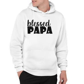 Mens Papa Grandpa Proud New Dad Blessed Papa Fathers Day Hoodie | Mazezy
