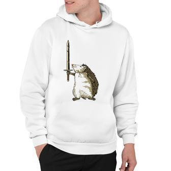 Mighty Hedgehog With Long Sword Hoodie | Mazezy