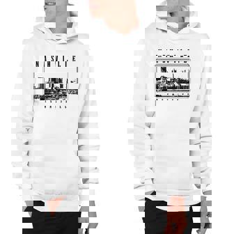 Nashville Tennessee Vintage Skyline Country Music City Hoodie | Mazezy