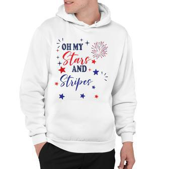 Oh My Stars And Stripes July 4Th Patriotic Fireworks Hoodie - Seseable