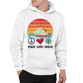 Peace Love Cruising Family Cruise Vacation Matching Gift Hoodie | Favorety