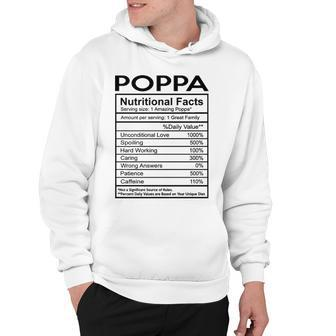 Poppa Grandpa Gift Poppa Nutritional Facts Hoodie - Seseable