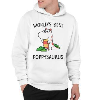 Poppy Grandpa Gift Worlds Best Poppysaurus Hoodie - Seseable