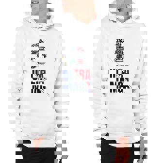 Pro Trump Ultra Mega Messy Bun Usa Flag Anti Joe Biden Hoodie | Mazezy