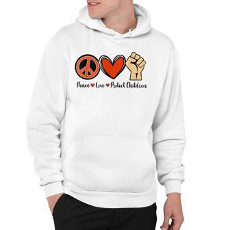 Protect Our Kids End Guns Violence Wear Orange Peace Sign  Hoodie