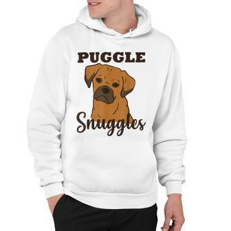 Puggle Dog Snuggles Funny Cute Pug Beagle Mom Dad Hoodie | Favorety UK