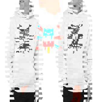 Red White & Blue Popsicle Cat - 4Th Of July Hoodie - Thegiftio UK