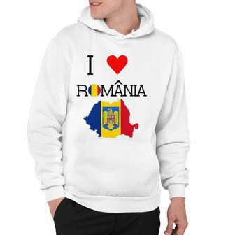 Romanian Gift - I Love Romania Hoodie | Mazezy