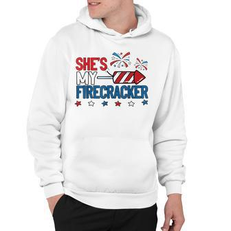 Shes My Firecracker 4Th July Matching Couples His And Hers Hoodie - Seseable