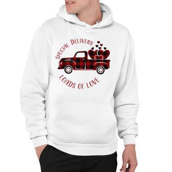 Special Delivery Valentines Car Red Plaid Hoodie | Favorety