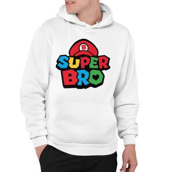 Super Bro Funny Brother Video Gaming Lover Gift Birthday Holiday By Mesa Cute Hoodie | Favorety UK