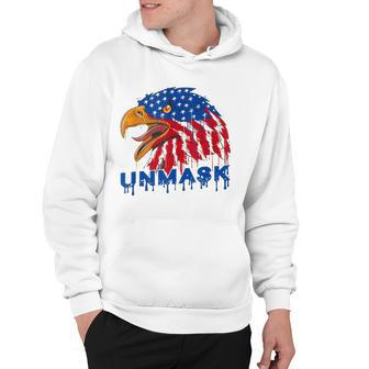 Unmask No Mask Usa Flag Eagle Patriotic Independence Day Hoodie | Mazezy