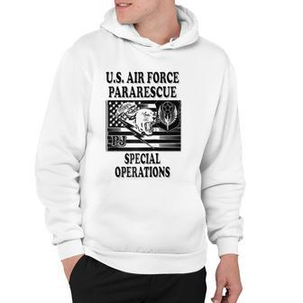 Us Air Force Pararescue Front Design Raglan Baseball Tee Hoodie | Mazezy