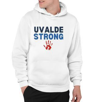 Uvalde Strong Pray For Texas Protect Bloody Handprint Hoodie | Mazezy