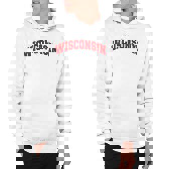 Varsity Wisconsin Grey State Home Roots Hoodie | Mazezy