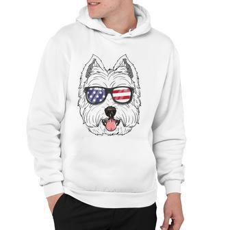West Highland White Terrier Dog 4Th Of July American Westie Hoodie | Mazezy
