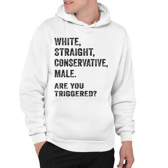 White Straight Conservative Male Funny Conservative Hoodie - Thegiftio UK