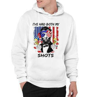 Womens Lincoln 4Th Of July Ive Had Both My Shots Funny Men Women V-Neck Hoodie | Mazezy