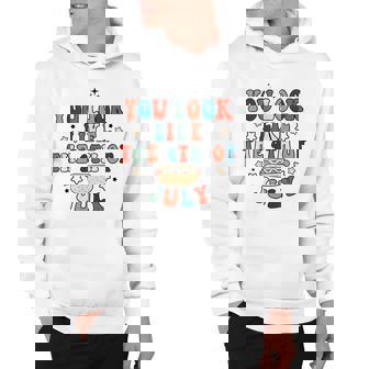 You Look Like The 4Th Of July Hot Dog Funny Independence Day Hoodie - Seseable