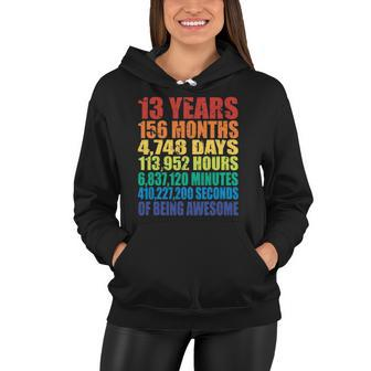 13Th Birthday For Boys & Girls 13 Years Of Being Awesome Women Hoodie | Mazezy