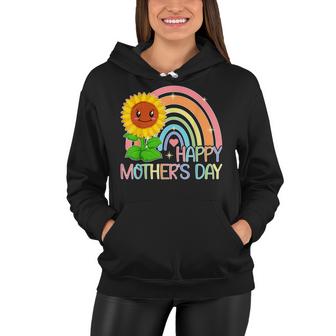 Happy Mothers Day 2022 Sunflower Rainbow Mom Grandma Women  Women Hoodie
