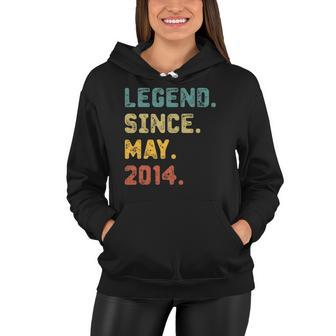 8 Years Old Gifts Legend Since May 2014 8Th Birthday Women Hoodie | Mazezy
