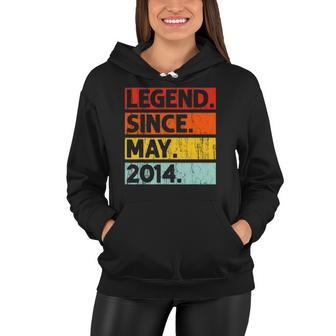 8Th Birthday Gifts Legend Since May 2014 8 Years Old Women Hoodie | Mazezy