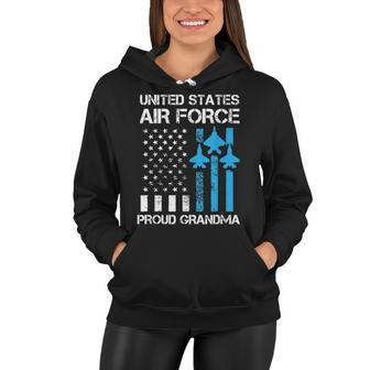 Air Force Us Veteran | Proud Air Force Grandma 4Th Of July Women Hoodie - Seseable