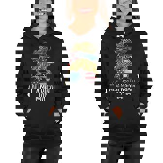 All-American Mama American Mother Patriotic Mom 4Th Of July Women Hoodie - Seseable