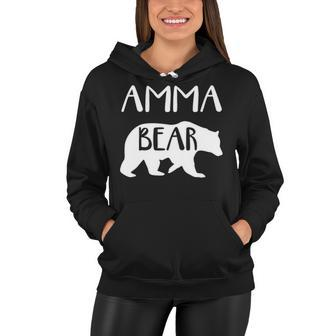 Amma Grandma Gift Amma Bear Women Hoodie - Seseable