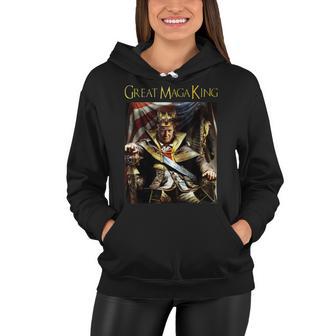 Anti Joe Biden Ultra Maga The Return Of The Great Maga King Women Hoodie | Favorety