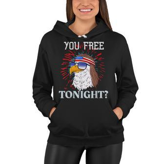 Are You Free Tonight 4Th Of July American Bald Eagle Women Hoodie - Seseable