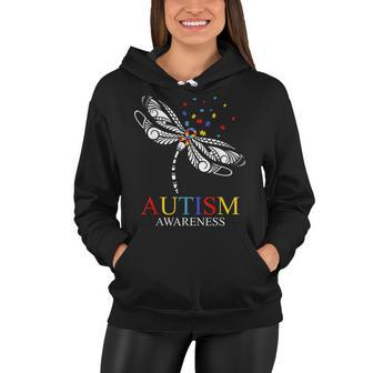 Autism Dragonfly Autism Awareness Kid Puzzle Women Hoodie - Seseable
