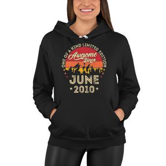 Awesome Since June 2010 Vintage 12Th Birthday Women Hoodie | Mazezy