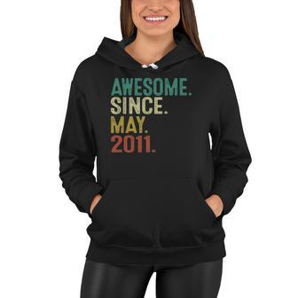 Awesome Since May 2011 Vintage 11Th Birthday 11 Years Old Women Hoodie | Mazezy CA