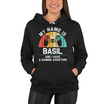 Basil Gift Name Personalized Funny Gaming Geek Birthday Women Hoodie | Mazezy