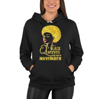 Black Queens Are Born In November V2 Women Hoodie - Seseable