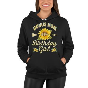 Bonus Mom Of The Birthday Girl Sunflower Family Matching Women Hoodie - Seseable