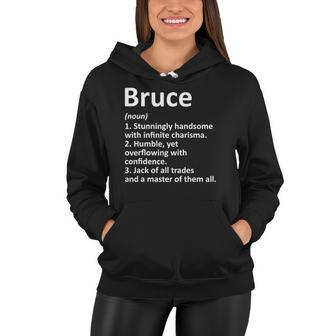Bruce Definition Personalized Name Funny Birthday Gift Idea Women Hoodie | Mazezy