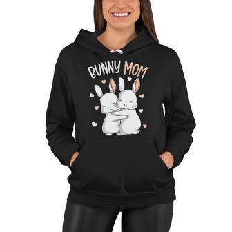 Bunny Mom Rabbit Love Girls Womens Women Hoodie | Mazezy