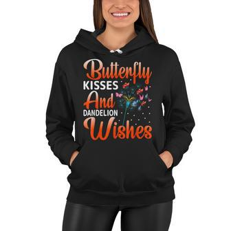Butterfly Kisses And Dandelion Wishes - Butterfly Lovers Women Hoodie - Thegiftio UK