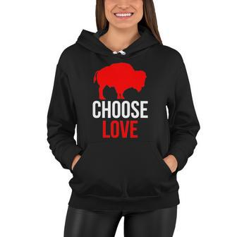 Choose Love Buffalo Stop Hate End Racism Women Hoodie | Mazezy