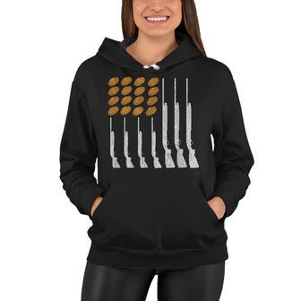 Clay Target Shooting Trap Skeet American Flag Patriotic Women Hoodie | Seseable UK