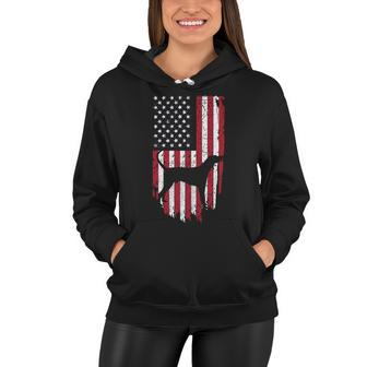 Coonhound Dog Mom Dad Patriotic 4Th Of July Usa Flag V2 Women Hoodie - Seseable