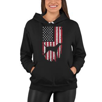 Coonhound Dog Mom Dad Patriotic 4Th Of July Usa Flag Women Hoodie - Seseable